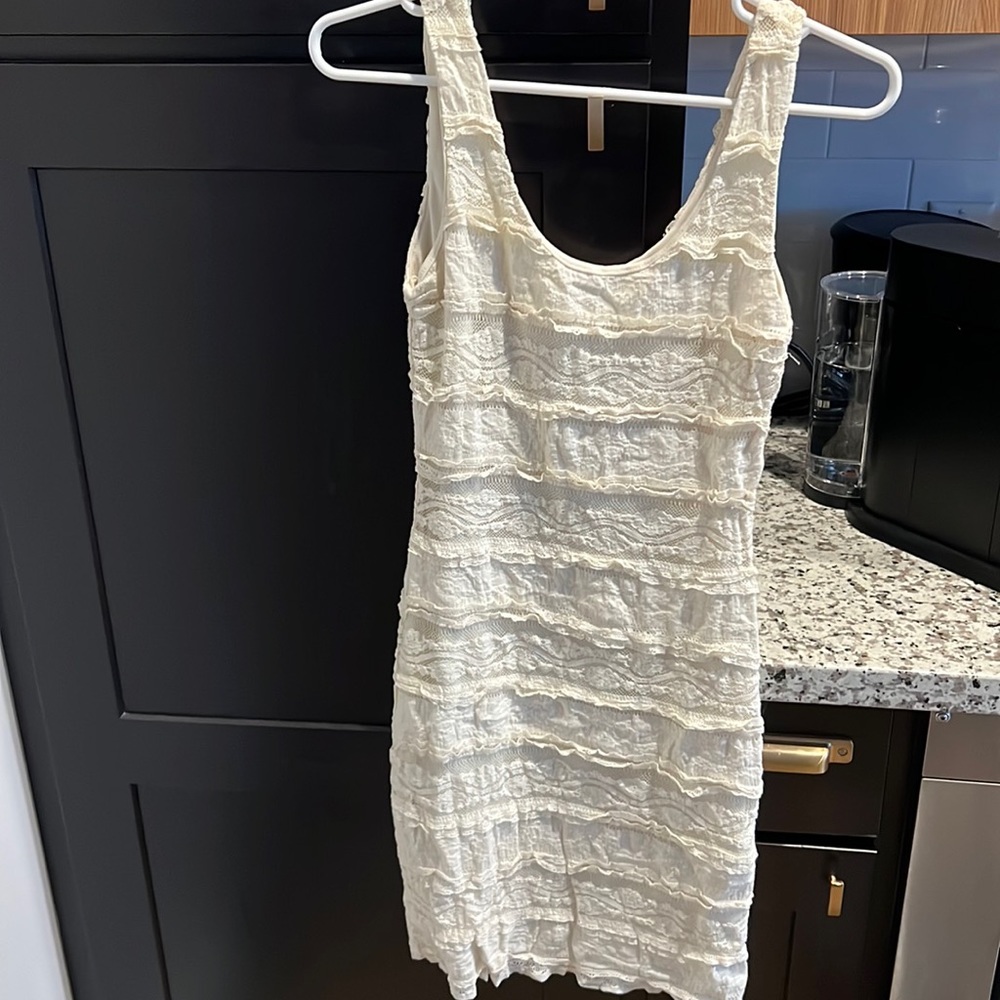 Lacy, little white dress